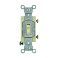 Leviton 54501-2I Switch, 15 A, 120/277 V, Lead Wire Terminal, NEMA WD-1, WD-6, Thermoplastic Housing Material 013-54501-02I